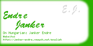 endre janker business card